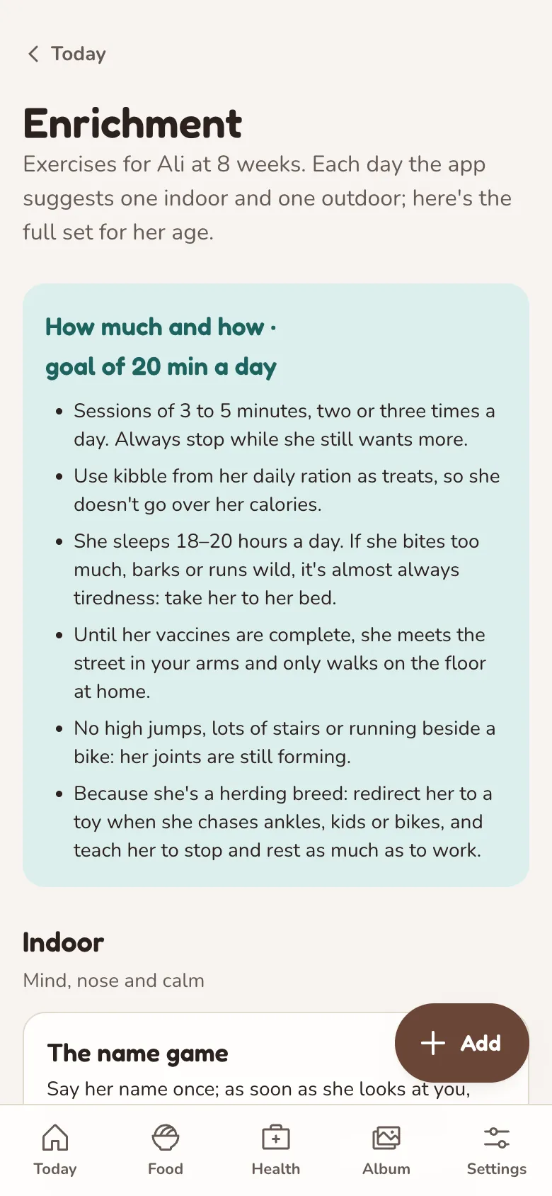 Today's exercises